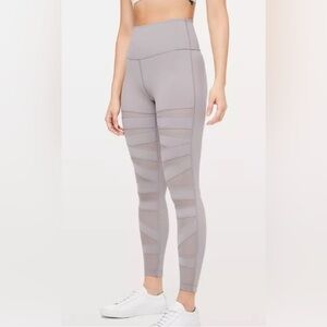 Lululemon Wunder High Rise Tight Tech Mesh Leggings Activewear Women’s Sz 4